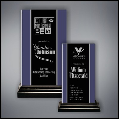 8" Narrow Side Stripes Slate Blue/Black Award