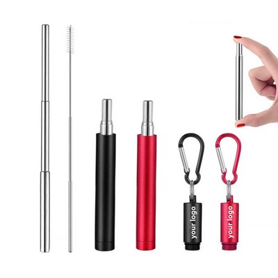 Collapsible Stainless Steel Straw Kit