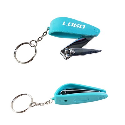 Rotate Nail Clippers W/ Split-Ring keychain