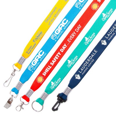 1" Flat Polyester Lanyard