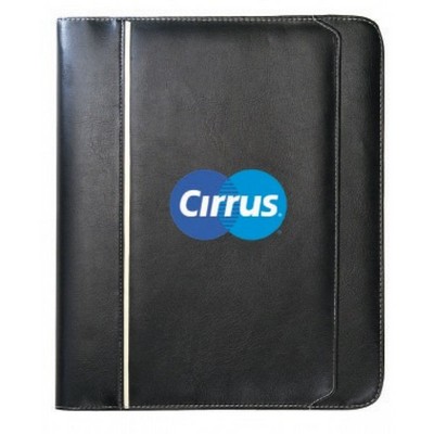 Leatherette Zippered Binder Padfolio