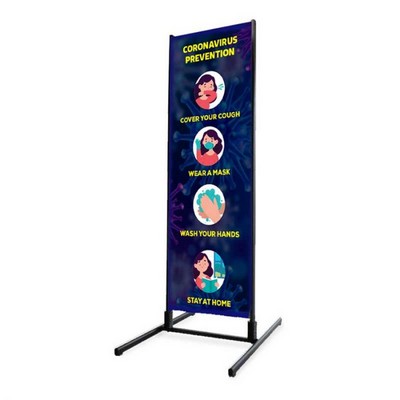 XL-85 Outdoor Sidewalk Sign - Coronavirus Prevention - Vinyl Banner, Double Sided