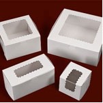 Ohio Valley Waterfall Windowed White Cupcake Box (8"x4"x4")