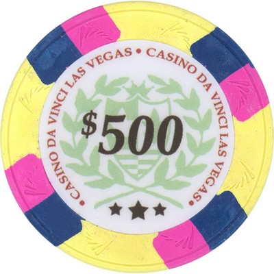 Closeout: Yellow Casino Davinci 10 gram clay poker chips