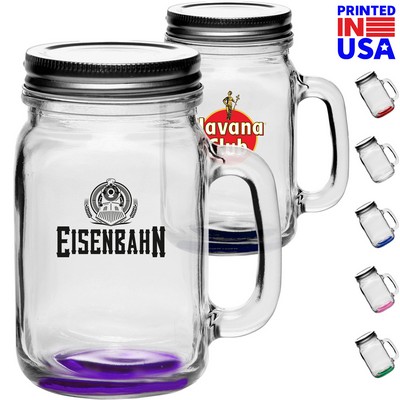 16 oz. Traditional Mason Jars w/ Lids & Glass Coffee Mugs