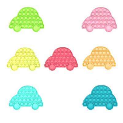 Car shaped Silicone Push Pop Bubble Fidget Toy