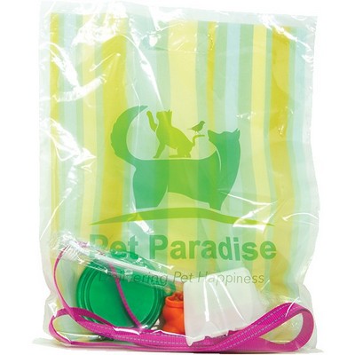 2-Sided Clear Digital Full Color Die Cut Plastic Bag (12" x 15")