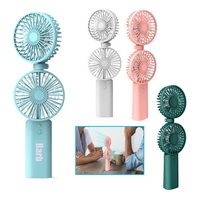 Portable Folding Double-headed Small Electric Fan