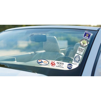 Full Color Inside Window Parking Permit Decal w/Numbering