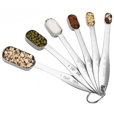 6-Piece Set Measuring Stainless Steel Spice Spoons