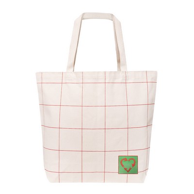 10 Oz. Lightweight Market Tote Windowpane Plaid