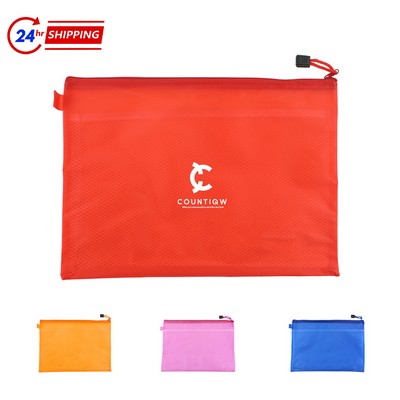 A4 Frosted PVC Waterproof File Bag