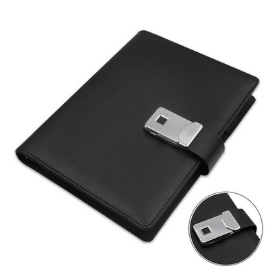 Fingerprint Lock A5 Notebook with 12000 mAh Power Bank