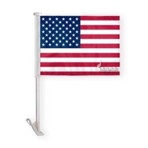 10.5"X15" wPoly USA 1ply Premium Car Flag In