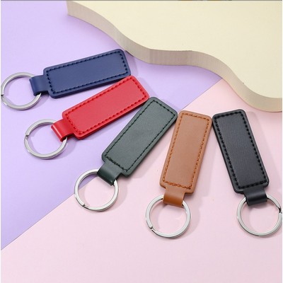 PU Leather Key Chain with Metal Ring