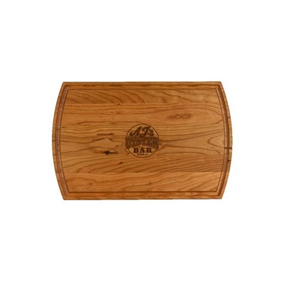 Large Cherry Arched Cutting Board with Juice Groove 16"x10"x3/4"