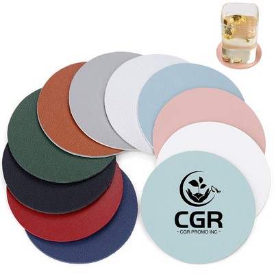 Round Leather Coaster