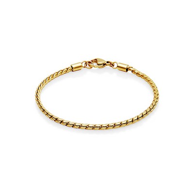 CJ Steelx 3mm Round Snake Chain Bracelet - Gold