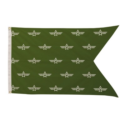 2.5' x 4' Polyester Guidon Flag Single-Sided