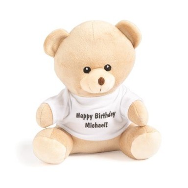 Plush Bear with White T-Shirt