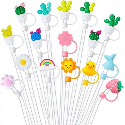 Silicone Reusable Drinking Straw Tips Cover (6-8mm)