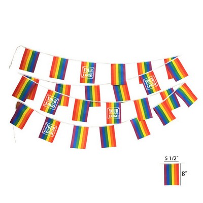 Small Rainbow Bunting Flag