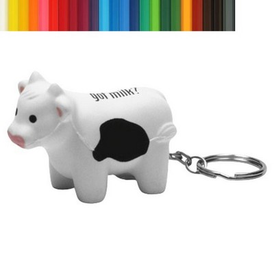 Milk Cow PU Stress Reliever Key Chain