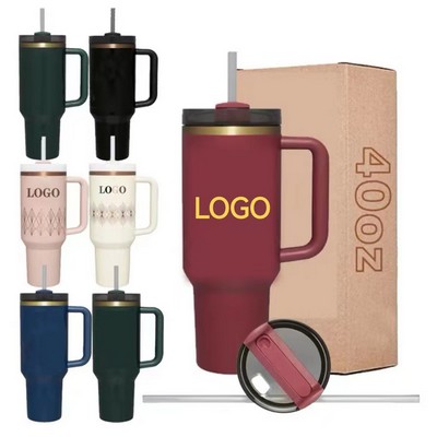 40oz Vacuum Insulated Tumbler with Copper Gold Plating