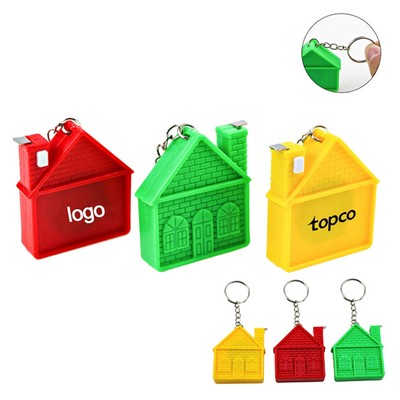 3" House Tape Measure With Key Chain