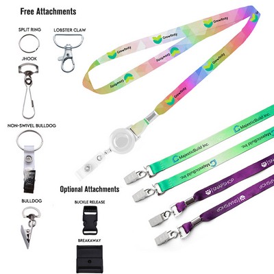 5/8? Dye Sublimated Double Ended Lanyards