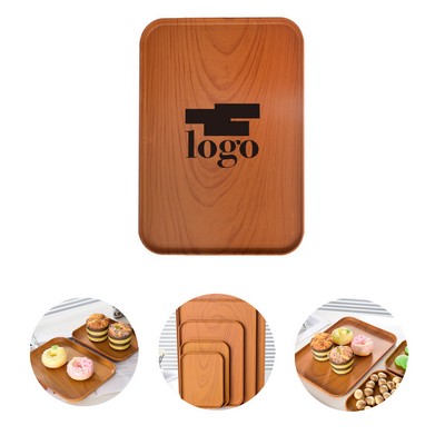 Wood Grain Plastic Tray