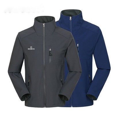 Windproof Soft Shell Solid Color Single Coat