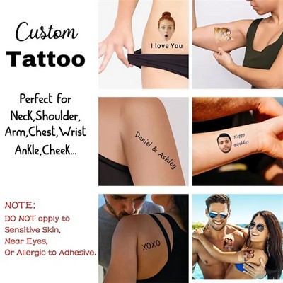 Personalized Temporary Tattoos - All Sizes