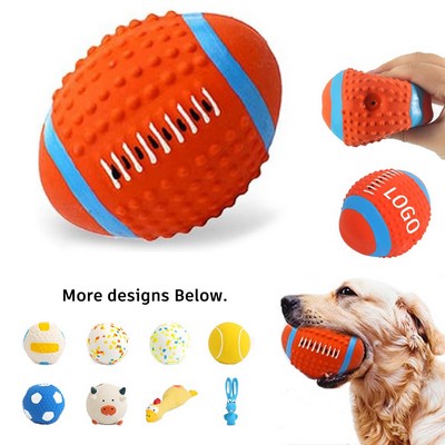 Dog Teeth Cleaning Latex Rugby Latex Voice Training Ball