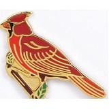 Red Cardinal Stock Cast Lapel Pin