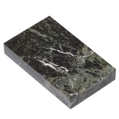 Jade Leaf Green Rectangular Marble Base (5"x¾"x10")