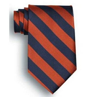 School Stripes Tie - Navy/Orange