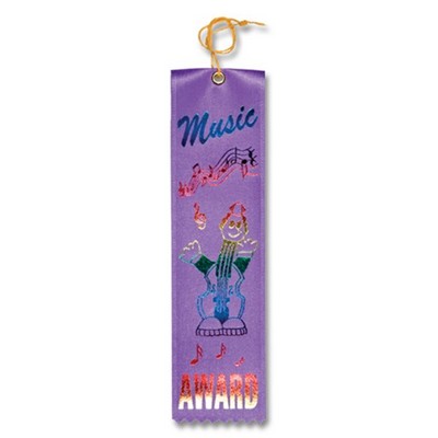 2"x8" Stock Recognition Music Award Carded Ribbons