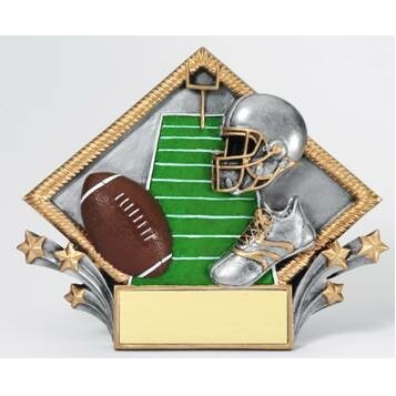 Football Diamond Plate Award - 6"