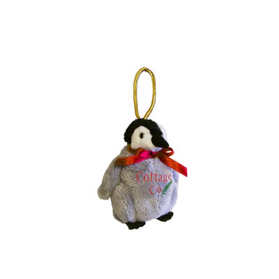 Custom Plush Mini Penguin Christmas Ornament