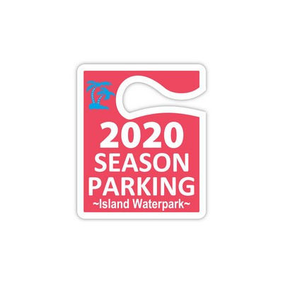 Custom Spot Color Parking Permit w/ Reflective (2 1/2"x3")