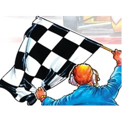 Official Size Race Track Flag (Per Set/Per Flag) (24" x 30")