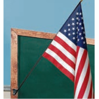 Black Wood-Classroom Flags (24"x36" w/48" Pole)