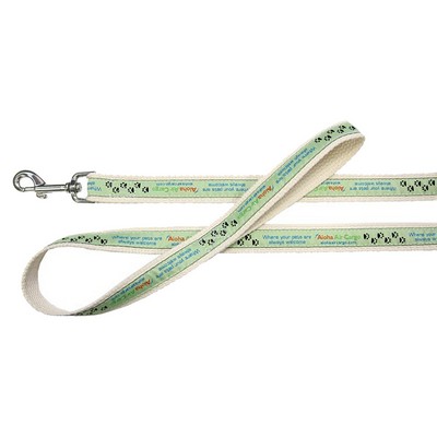 1" X 72" Woven Cotton Pet Leash w/ Nickel-plated Hardware - "Elite" Weave