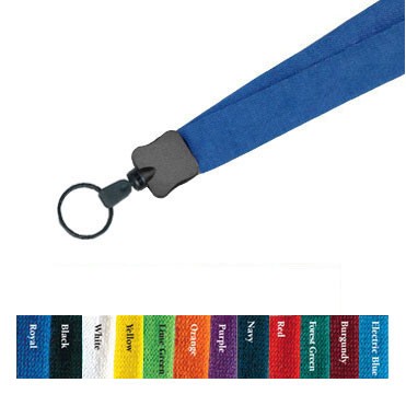 1" Cotton Lanyard w/ King Ring (Blank)