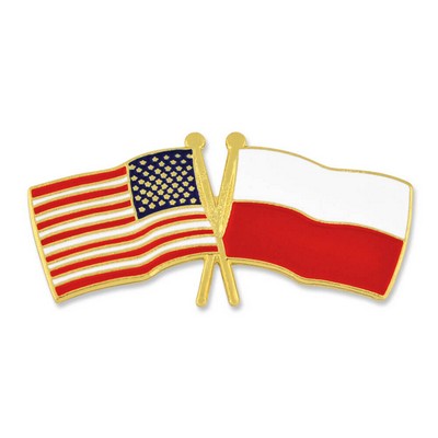 USA & Poland Flag Pin