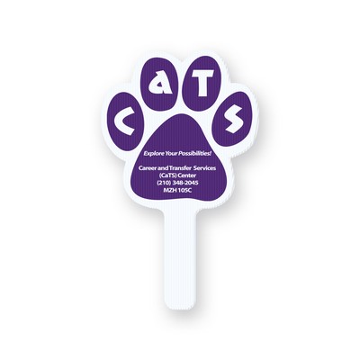 Corrugated Plastic Paw Shape Rally Hand Fan