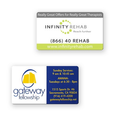 2" x 3 1/2" Business Card Magnet Rounded Corners (30 Mil)