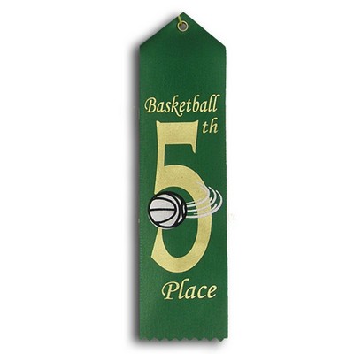 Stock Basketball Event Ribbon - 5th Place