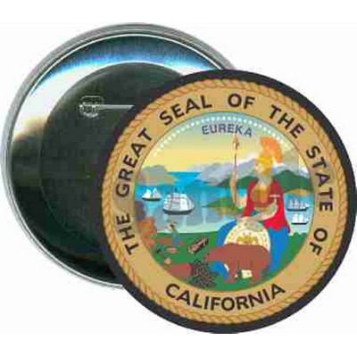 States - The Great Seal of California - 3 Inch Round Button